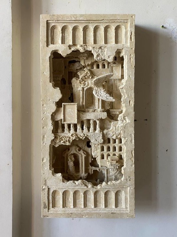 LowRes_Ioannis Sicuya_Sanctum of the Swift_Epoxy and wood_71.12x30.48x15.24cm_2026 LowRes_Ioannis Sicuya_Sanctum of the Swift_Epoxy and wood_71.12x30.48x15.24cm_2026